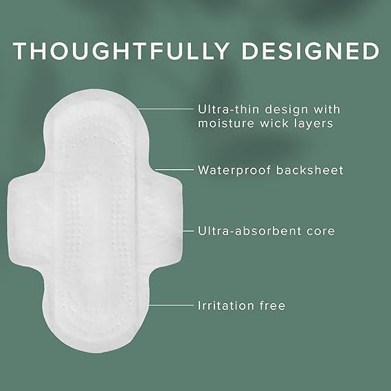 Veeda Ultra-Thin Absorbent Day Pads with 100% Natural Cotton Top Sheet are Always Chlorine and Fragrance Free - 图片 3