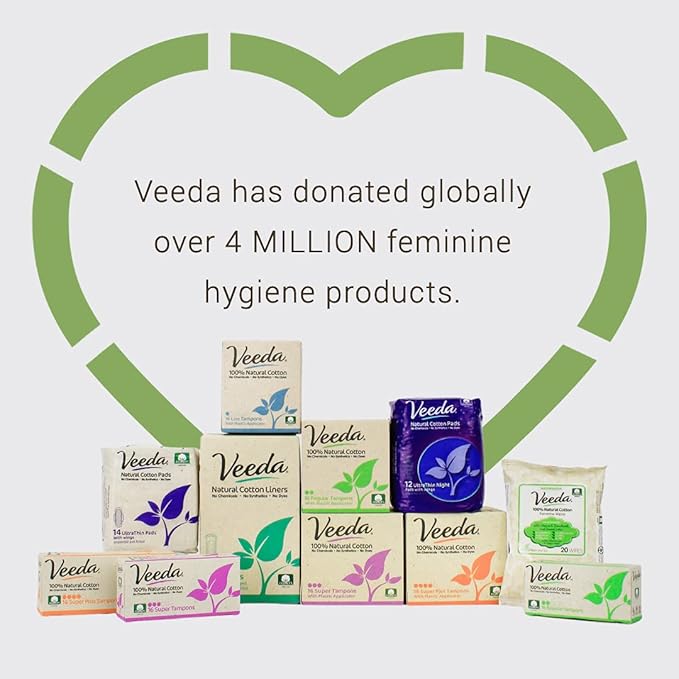 Veeda Ultra-Thin Absorbent Day Pads with 100% Natural Cotton Top Sheet are Always Chlorine and Fragrance Free - 图片 6
